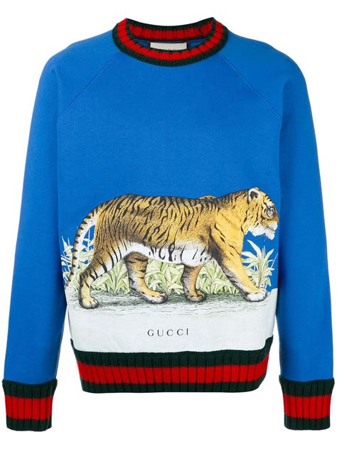 gucci tiger sweater knockoff|gucci lamb print sweater.